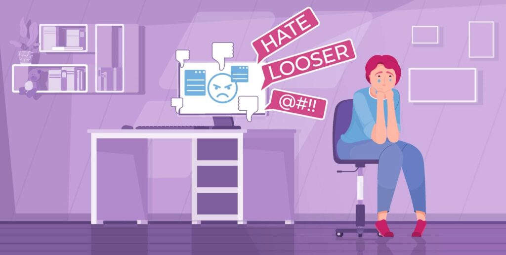 Computer Bullying Teen