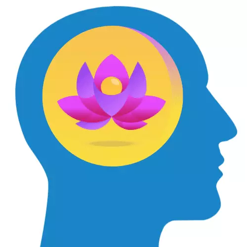 Logo of Dr Mamta Kakade mind care wellness centre as a lotus in Human mind - Lotus of goddess brahma because it stays at our brain and has impact on our brain